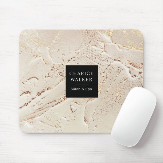 getextureerd goud moderne monogram Muismat (Met muis)