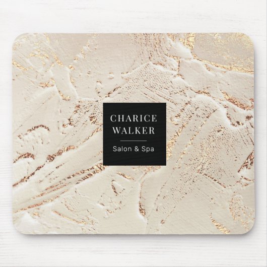 getextureerd goud moderne monogram Muismat (Voorkant)