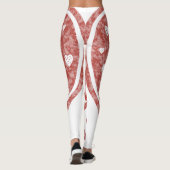 Getextureerd Hart Flamingo Liefde - Aangepaste Kle Leggings (Achterkant)