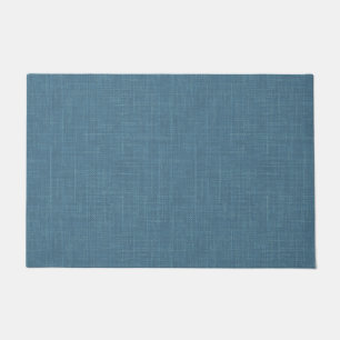 Getextureerd herringbone blauw. deurmat