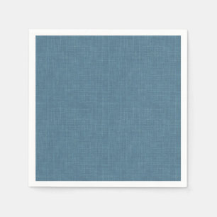 Getextureerd herringbone blauw. servet