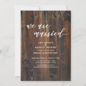 Getextureerd houtafschrift We zijn gehuwd. Kaart (Voorkant)