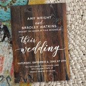 Getextureerd houten handschrift Hun bruiloftshart Kaart