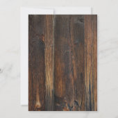 Getextureerd houten handschrift Hun bruiloftshart Kaart (Achterkant)