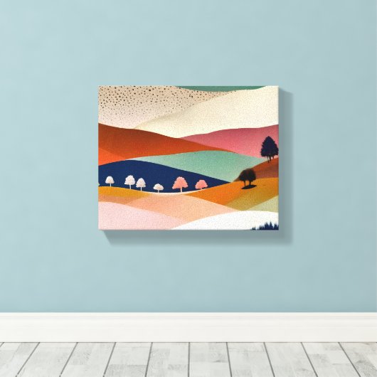 getextureerd landschap canvas afdruk (Insitu (Houten vloer))