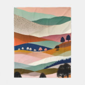 getextureerd landschap fleece deken (Voorkant)