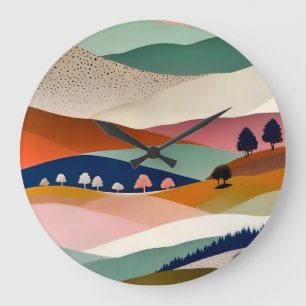 getextureerd landschap grote klok