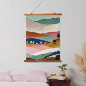 getextureerd landschap hangend wandkleed (Slaapkamer)