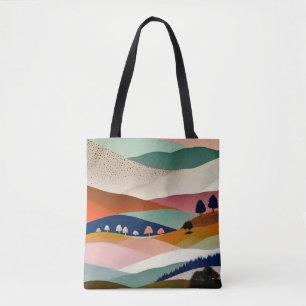 getextureerd landschap tote bag