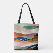 getextureerd landschap tote bag (Achterkant)