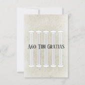 Getextureerd Latijn Bedankkaart (Voorkant)