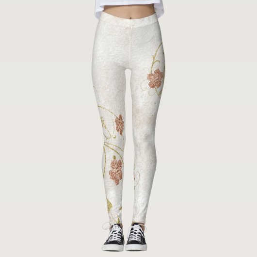 getextureerd linnen leggings (Voorkant)