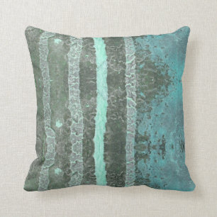 Getextureerd, Masculine, Waterverf Stripe Design Kussen