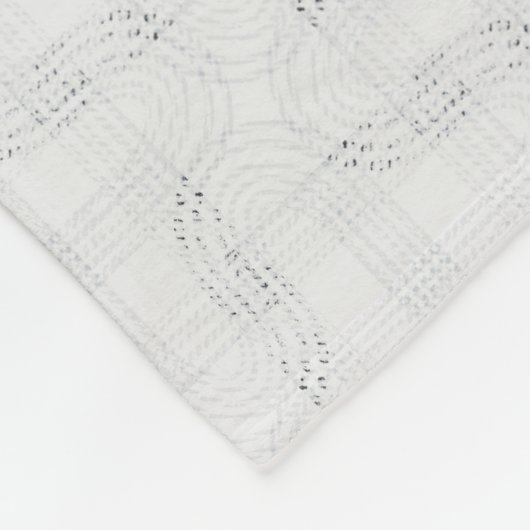 Getextureerd massief wit. fleece deken (Hoek)