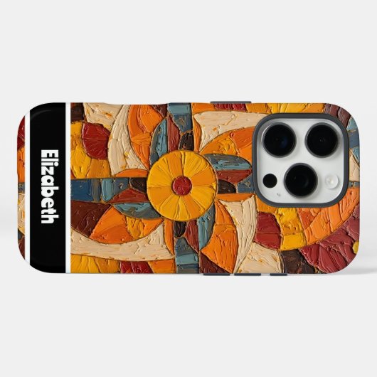  getextureerd medaillon telefoon Hoesje (Achterkant (horizontaal))