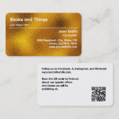 Getextureerd Metallic Gold Foil Visitekaartje Kortingskaartje (Voorkant / Achterkant)