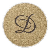 Getextureerd monogram keramische knop (Voorkant)