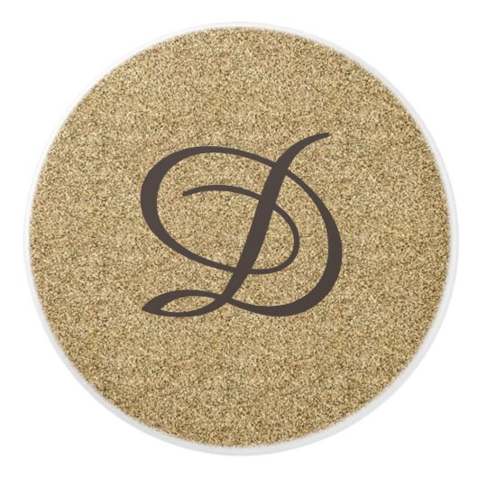 Getextureerd monogram keramische knop (Voorkant)