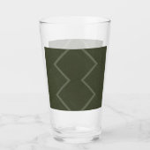 Getextureerd mos groen zigzag pint glas (Voorkant)