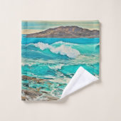 Getextureerd Ocean Uitzicht Design Bad Handdoek (Wasdoekje)