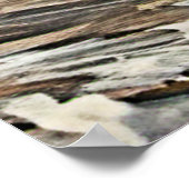 Getextureerd Ocean Uitzicht Design Poster (Hoek)