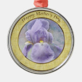 Getextureerd Paars Iris Moederdag Ornament (Voorkant)