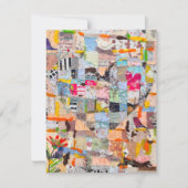 Getextureerd papier hart collage Wenskaart Kaart (Voorkant)