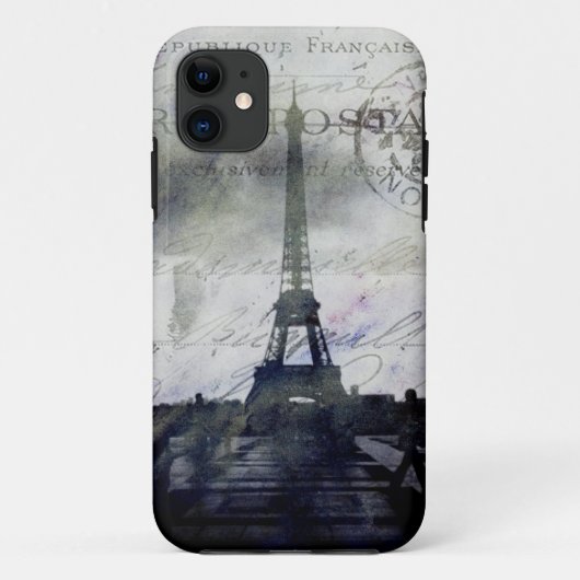 Getextureerd Parijs in Lavender iPhone 5 ID Hoesje (Achterkant)