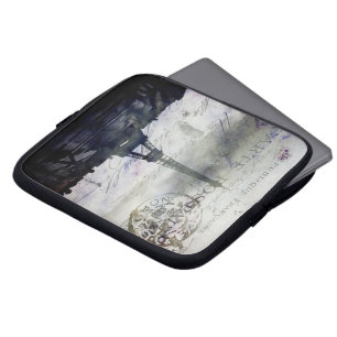 Getextureerd Parijs in Lavender Laptop Bag Laptop Sleeve