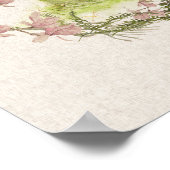 Getextureerd poster met florale adem (Hoek)