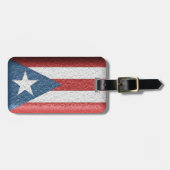 Getextureerd Puerto Ricaans Bagagelabel van de vla (Voorkant horizontaal)