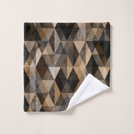 Getextureerd roombruin met beige bad handdoek (Wasdoekje)