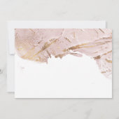 getextureerd roos goud faux folie modern Weddensch Kaart (Achterkant)