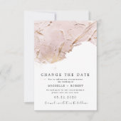 Getextureerd roos goud Foto Wijzig de datum Kaart (Voorkant)