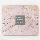 getextureerd roos goud moderne monogram Muismat (Voorkant)