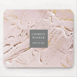 getextureerd roos goud moderne monogram Muismat