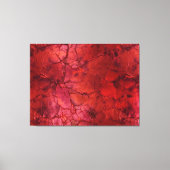 Getextureerd, scheuren, teugels in diep rood canvas afdruk (Voorkant)