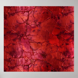 Getextureerd, scheuren, teugels in diep rood poster
