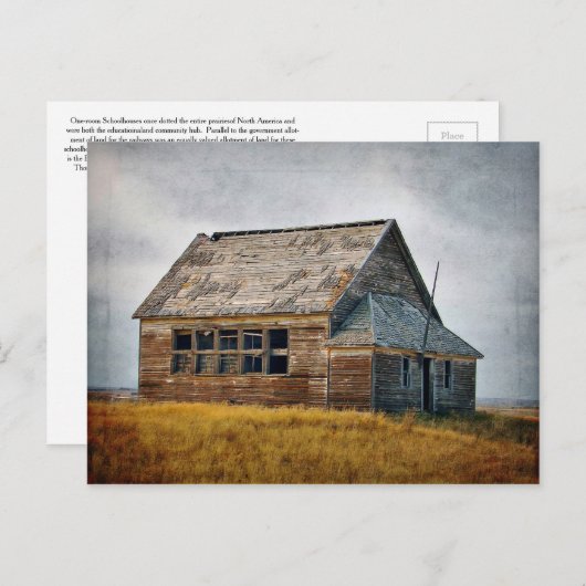 Getextureerd  Schoolhouse Briefkaart (Voorkant / Achterkant)