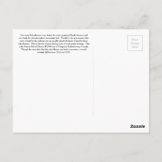 Getextureerd Schoolhouse Briefkaart (Achterkant)