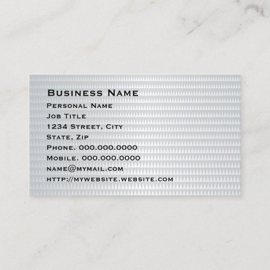 Getextureerd Silver Name Bord Corporate Visitekaar Visitekaartje (Achterkant)