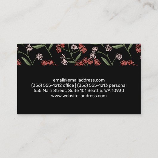 Getextureerd ventilatorpatroon visitekaartje (Achterkant)