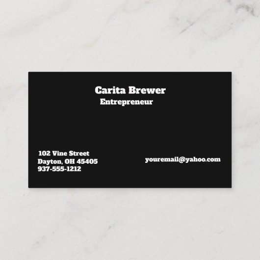 Getextureerd Visitekaartje (Achterkant)