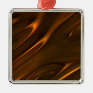 Getextureerd warm gesmolten vloeibare chocolade metalen ornament