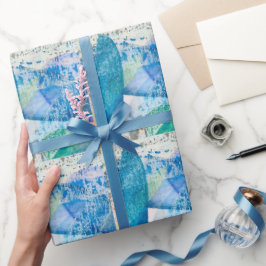 Getextureerd Waterverf geschilderd inpakpapier