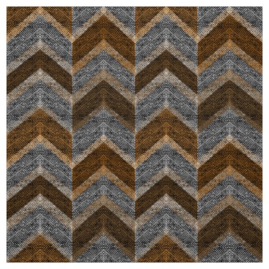 Getextureerd, zigzag, grijs en bruin, lijnen, klas stof (Swatch)