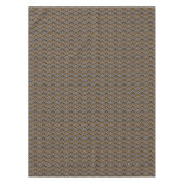 Getextureerd, zigzag, grijs en bruin tafelkleed (Voorkant)