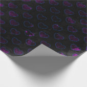 Getextureerd zwart en Paars papier voor het ompakk (Hoek)