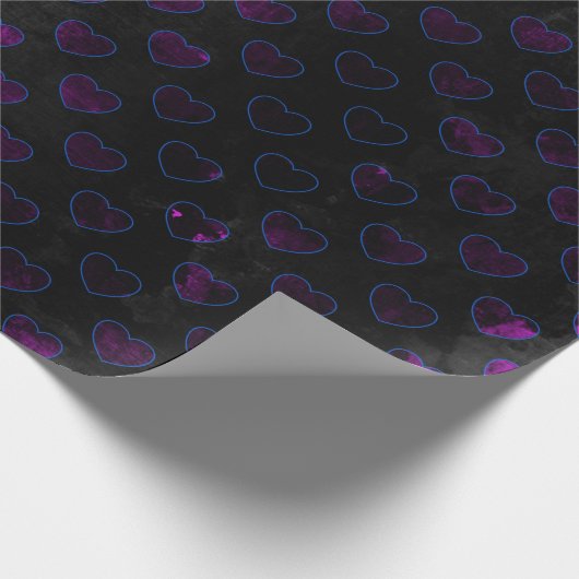 Getextureerd zwart en Paars papier voor het ompakk (Hoek)