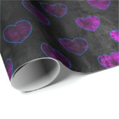 Getextureerd zwart en Paars papier voor het ompakk (Rol Hoek)